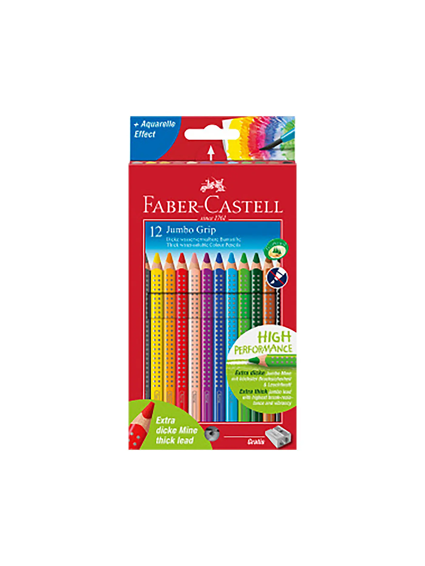 FABER-CASTELL | Jumbo Grip Buntstift, 12er Kartonetui | 